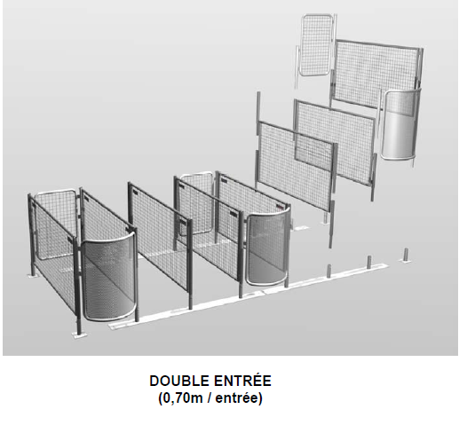 Double entrée (passage 0,70 m)